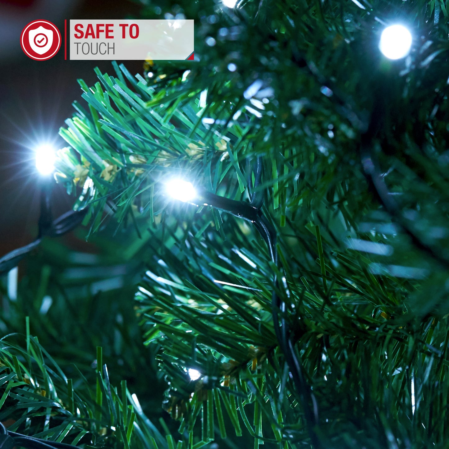 Fairy Cool White LED light with Timer -Green Cable