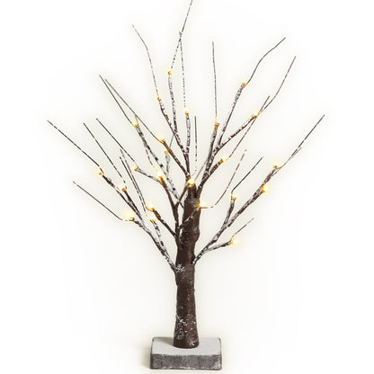 Twig Birch Tree with Lights Christmas Tree Ornament Pre-Lit