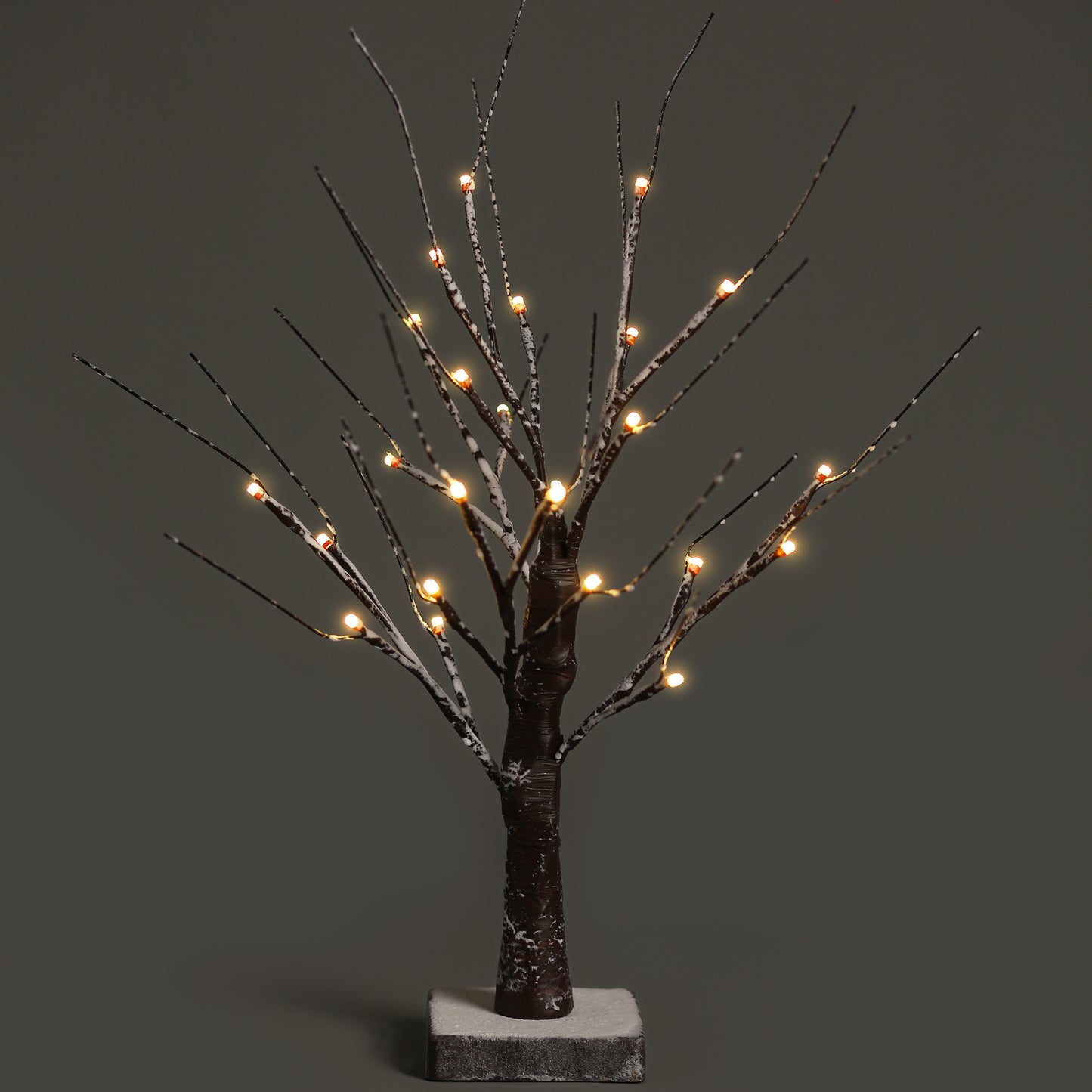 Twig Birch Tree with Lights Christmas Tree Ornament Pre-Lit