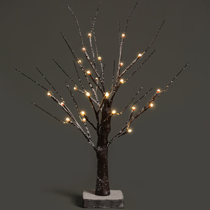 Twig Birch Tree with Lights Christmas Tree Ornament Pre-Lit