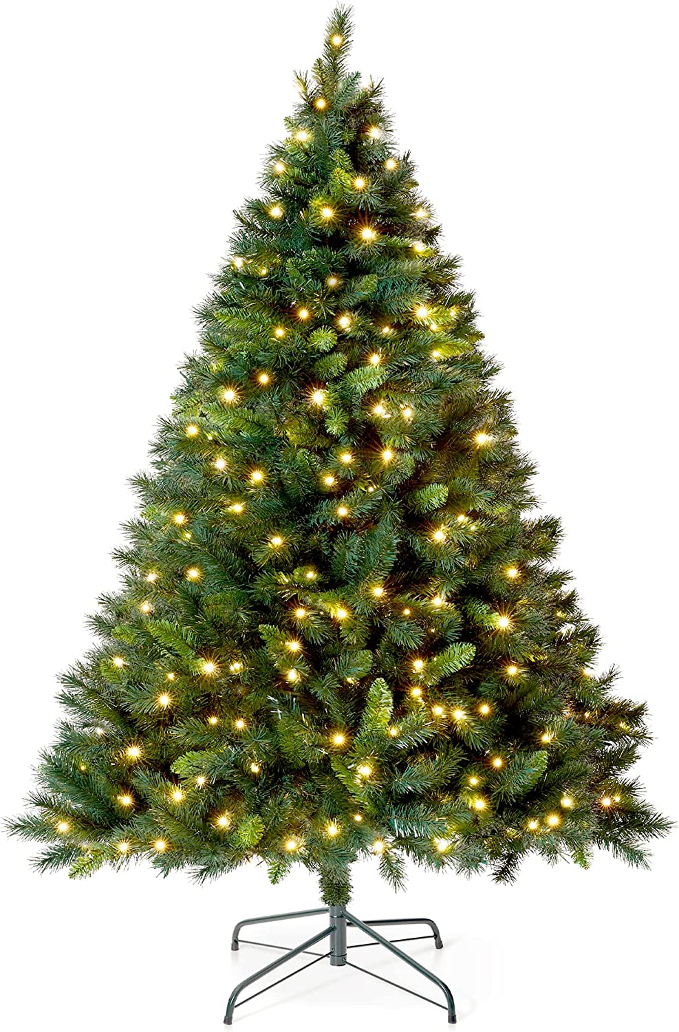 Snowshill Pre Lit Christmas Tree with Led Lights and Timer, 8 Light Modes