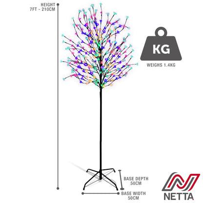 Cherry Blossom Multi-Colour LED Tree with Timer