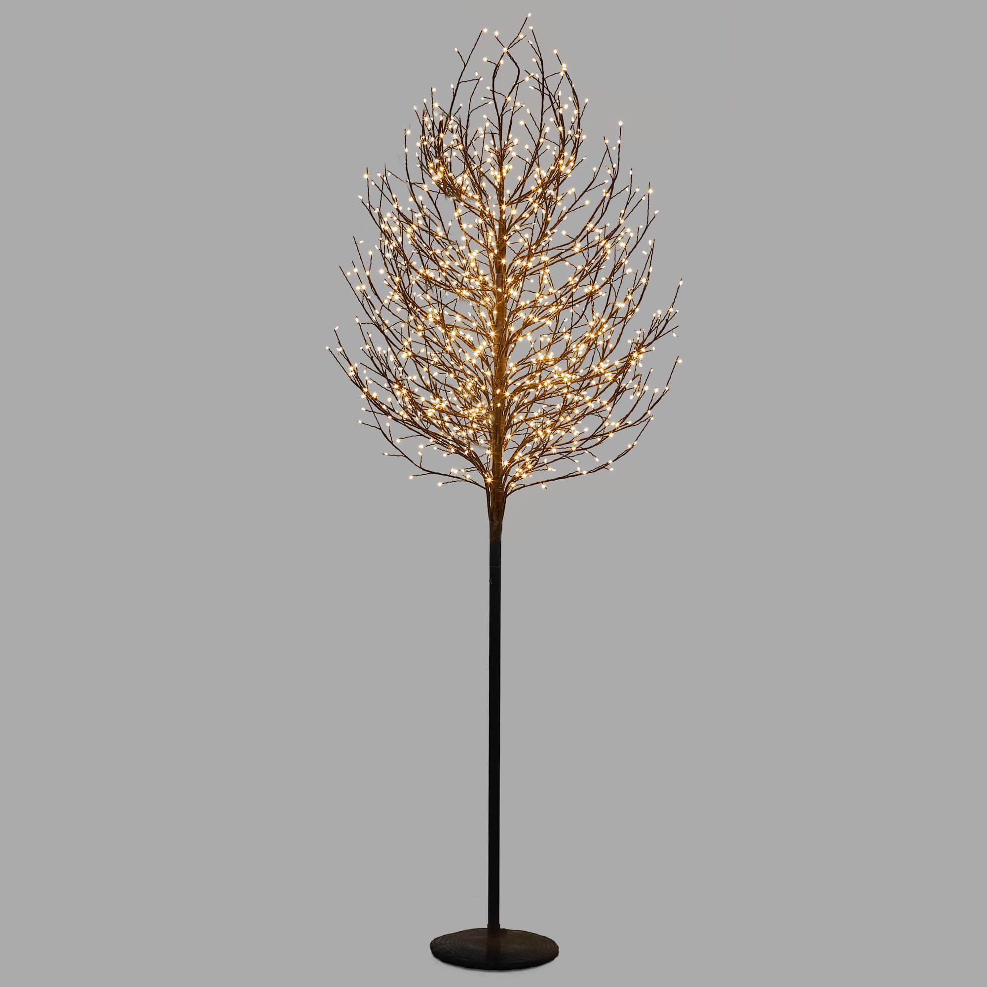 Micro Dot Warm White LED Tree with Timer -Black