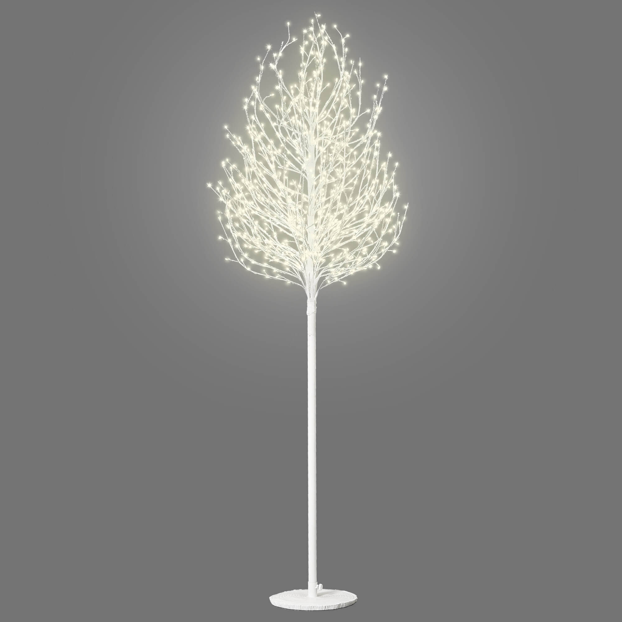 Micro Dot Warm White LED Tree with Timer -White
