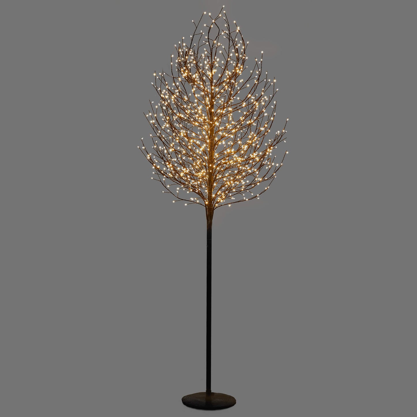 Micro Dot Warm White LED Tree with Timer -Black